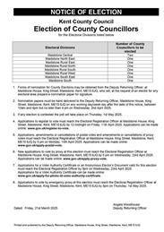 Notice of Election